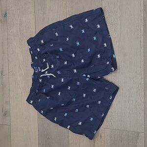 EUC Charleston Swim Trunks Men's sz XL Navy Blue Crab Motif Swim Shorts